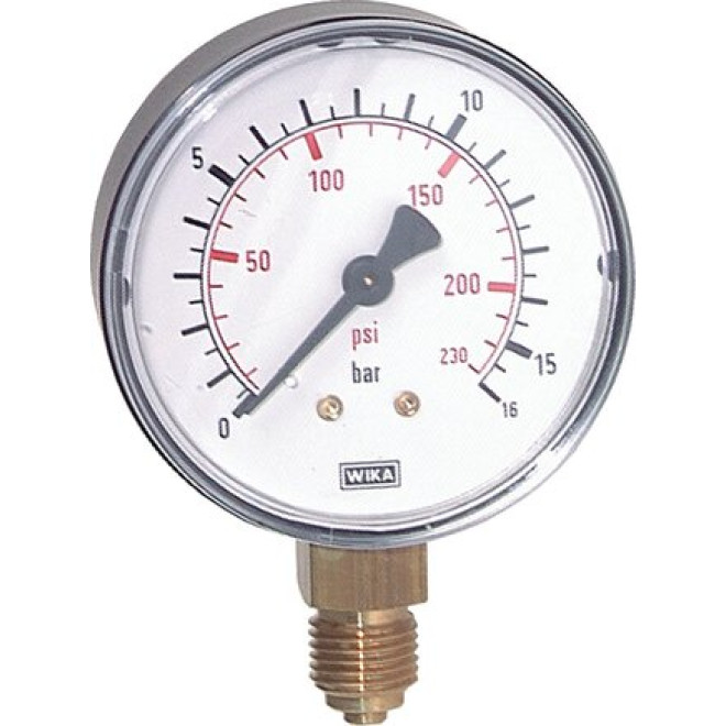 Manometer 40mm senkrecht, -1 bis 0 bar, G 1/8
