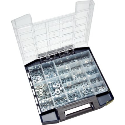 1425 Teile Sortiment Muttern - Unterlegscheiben - Federringe