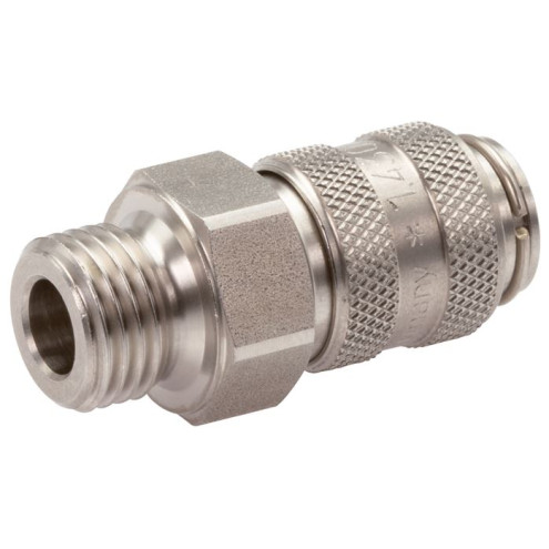 Kupplungsdose NW 5, G 1/8"Ausengewinde, Messing vernickelt