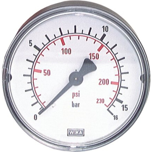 Manometer 40mm waagerecht, -1 bis 0 bar, G 1/8" Ms